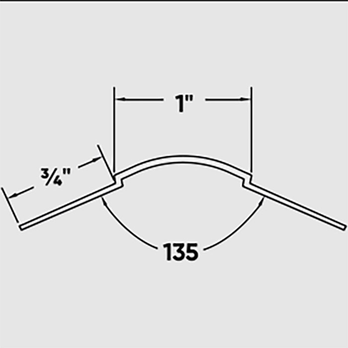 19mm Splayed Bullnose Corner Bead 135 Degree Trim-Tex 7310 1 Length