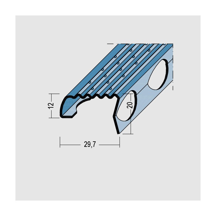 Stair Corner Profile Stainless Steel 1 Length