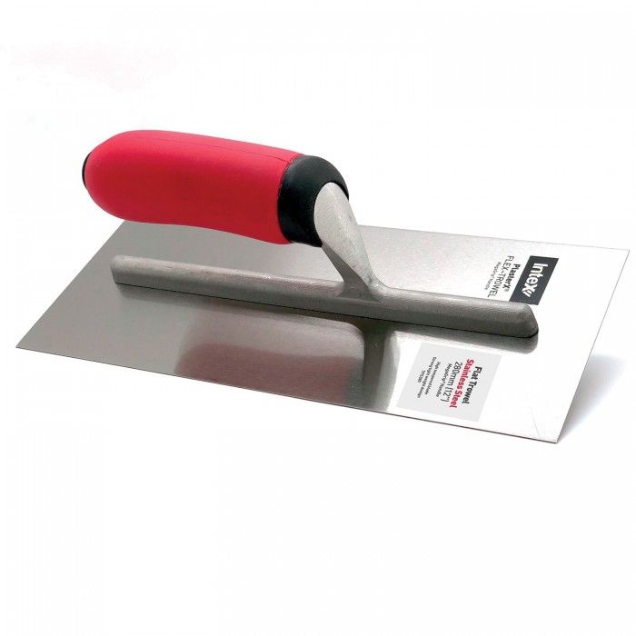 InteX 12 Inch Flat Carbon Steel Trowel with MegaGrip