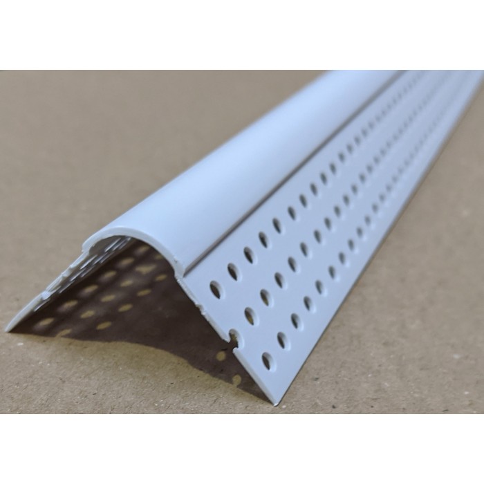 Trim-Tex 350 Bull Nosed Corner Bead White PVC 3m 1 Length