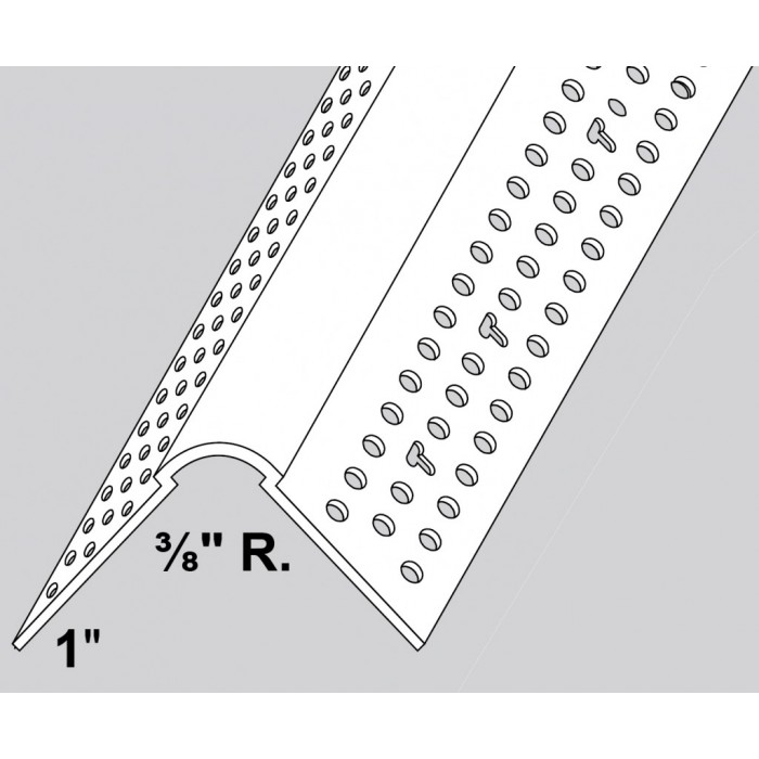 Trim-Tex 350 Bull Nosed Corner Bead White PVC 3m 1 Length