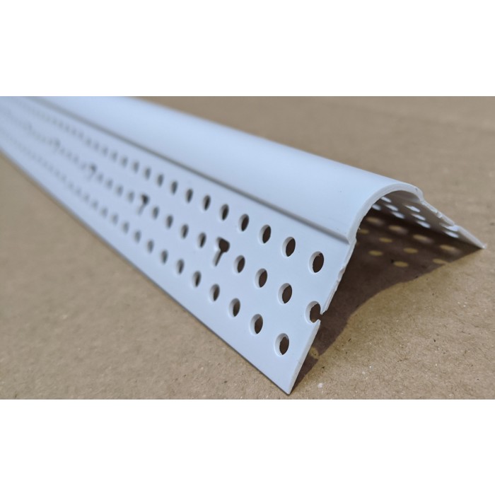 Trim-Tex 350 Bull Nosed Corner Bead White PVC 3m 1 Length