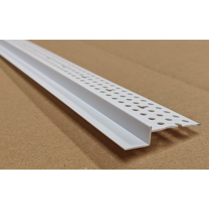 Trim-Tex 6mm x 12.7mm White PVC Shadow Feature Bead Profile 3m 1 length AS5450