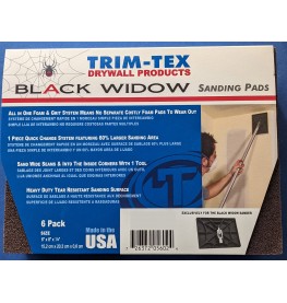 Trim-Tex Black Widow 6 Pack Sanding Pads Course Grit Part Number 560-C