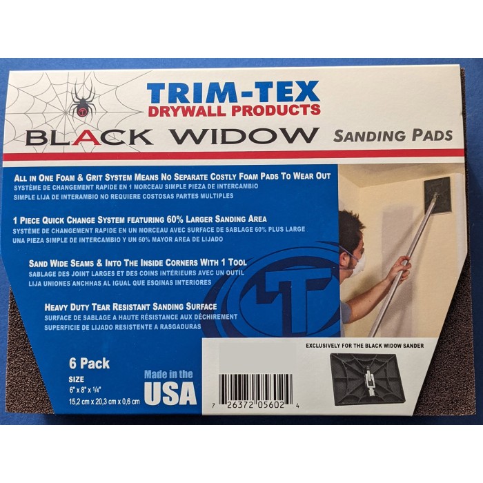 Trim-Tex Black Widow Sanding Pad Medium Grit