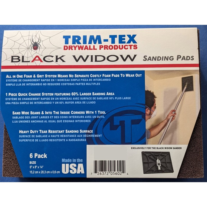 Trim-Tex Black Widow Sanding Pad Medium Grit