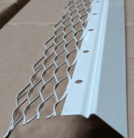 Wemico 20mm Render Bellcast Galvanised White Polyester Powder Coating 3m 1 Length