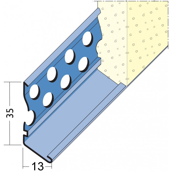 13mm Render Depth Stainless Steel Render Bellcast Drip Bead With