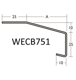 White Coated (Both Sides) Aluminium Undersill 1.2mm x 2.5m 1 Length