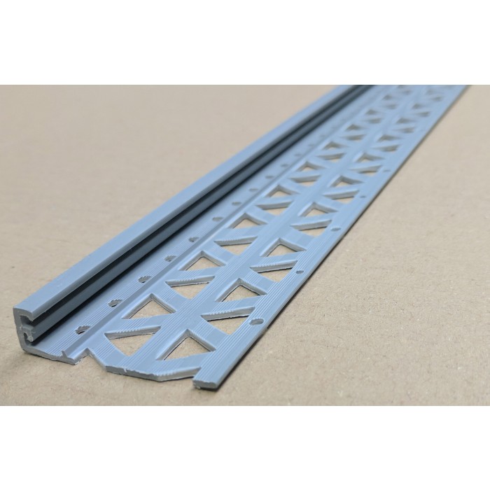 Dark Grey 10 - 12mm Render Depth PVC Stop Bead 42mm x 2.5m 1 Length