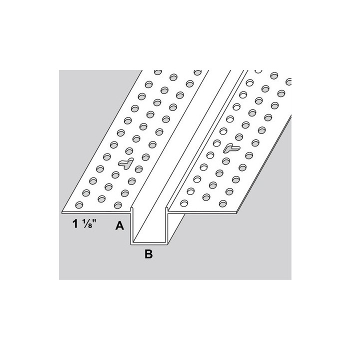 Trim-Tex 20mm White PVC Architectural Reveal Bead Profile 3m 1 length AS5210