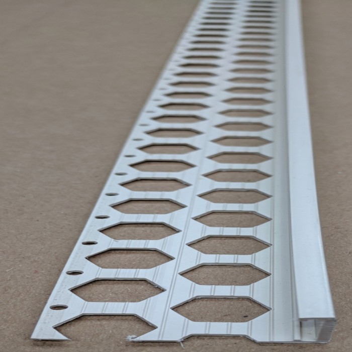 Renderplas Sand PVC 20mm - 22mm  x 40mm x 3.8mm x 2.5m Stop Bead (1 length)