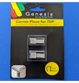 8mm / 10mm / 12mm Genesis Universal Corner Piece for Brushed Silver Square Trim. EDP