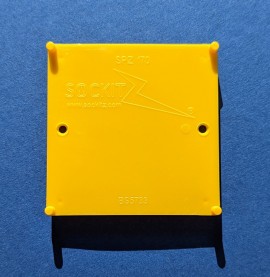 Sockitz Splatez Plate Single 240v Socket Reusable Electrical Safety Shields