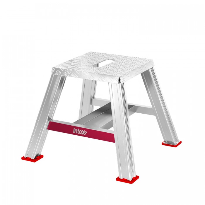 InteX Aluminium Fixed Step Stool 370mm High 230 kg Weight Limit