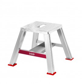 InteX Aluminium Fixed Step Stool 370mm High 230 kg Weight Limit