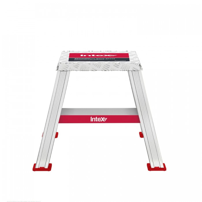 InteX Aluminium Fixed Step Stool 370mm High 230 kg Weight Limit