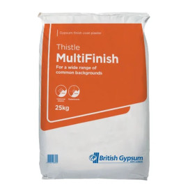 British Gypsum Thistle MultiFinish Finishing Plaster 25kg Bag