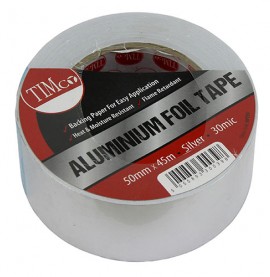 Timco Aluminium Weather Resistant Foil Tape 45m x 50mm 