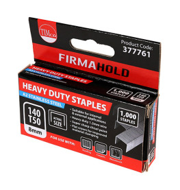 Timco Heavy Duty Stainless Steel Staples 8mm - Chisel Point 1 Box of 1000