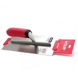 InteX 12 Inch Flat Stainless Steel Trowel with MegaGrip