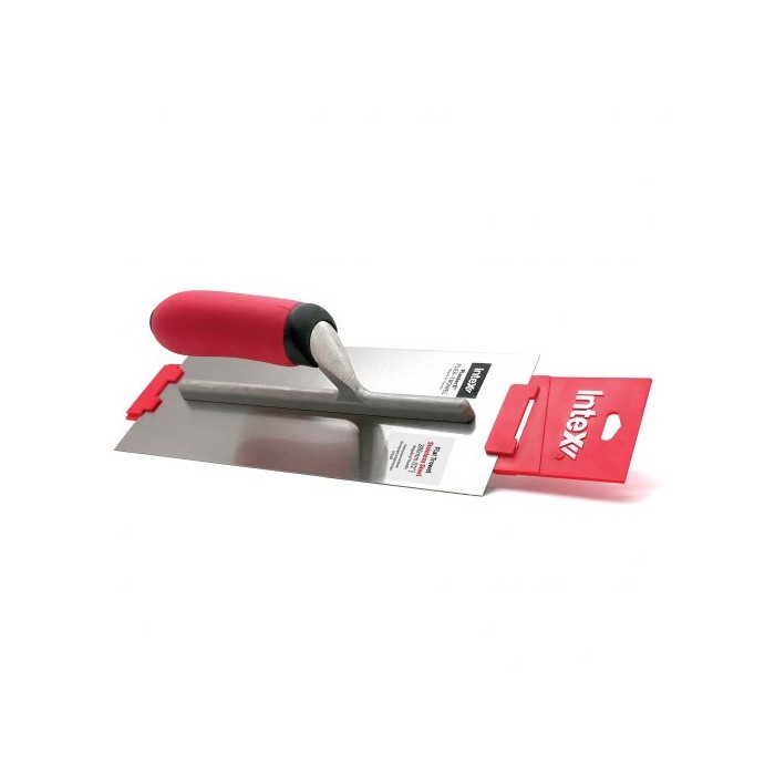 InteX 12 Inch Flat Stainless Steel Trowel with MegaGrip