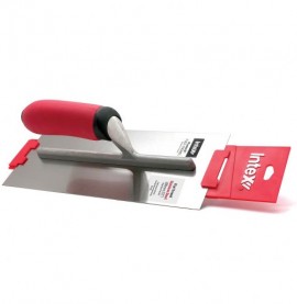 InteX 12 Inch Flat Stainless Steel Trowel with MegaGrip