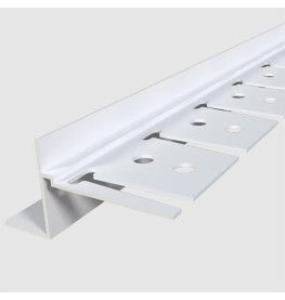 Trim-Tex Shadow Gap Archway White PVC Feature Bead Profile 9.5mm x 9.5mm x 305cm 1 length 5550T