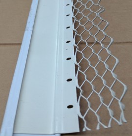 Wemico 20mm Render Bellcast Nosed Galvanised White Polyester Powder Coating  3.0m (1 length)