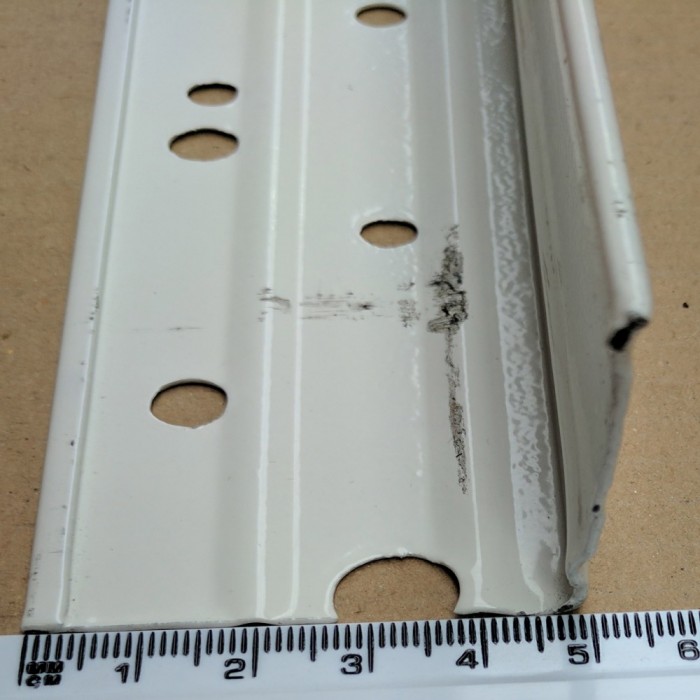 Wemico 50mm White Galvanised A/V Bellcast Bead 2.5m (1 length)