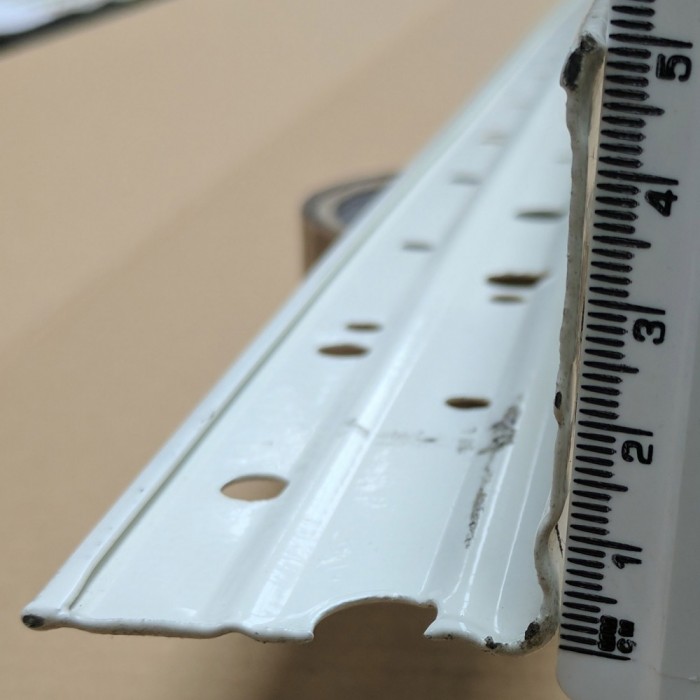 Wemico 50mm White Galvanised A/V Bellcast Bead 2.5m (1 length)