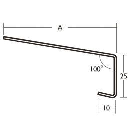 White Coated (Both Sides) Aluminium Oversill 1.2mm x 2.5m 1 Length	