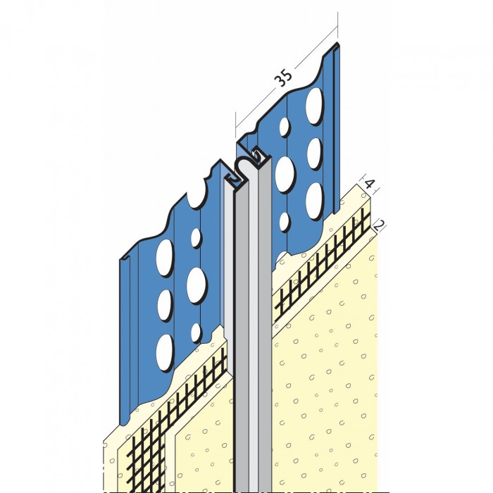 Wemico 6mm Render Depth Stainless Steel Movement Bead Perforated Wing 3m Length	